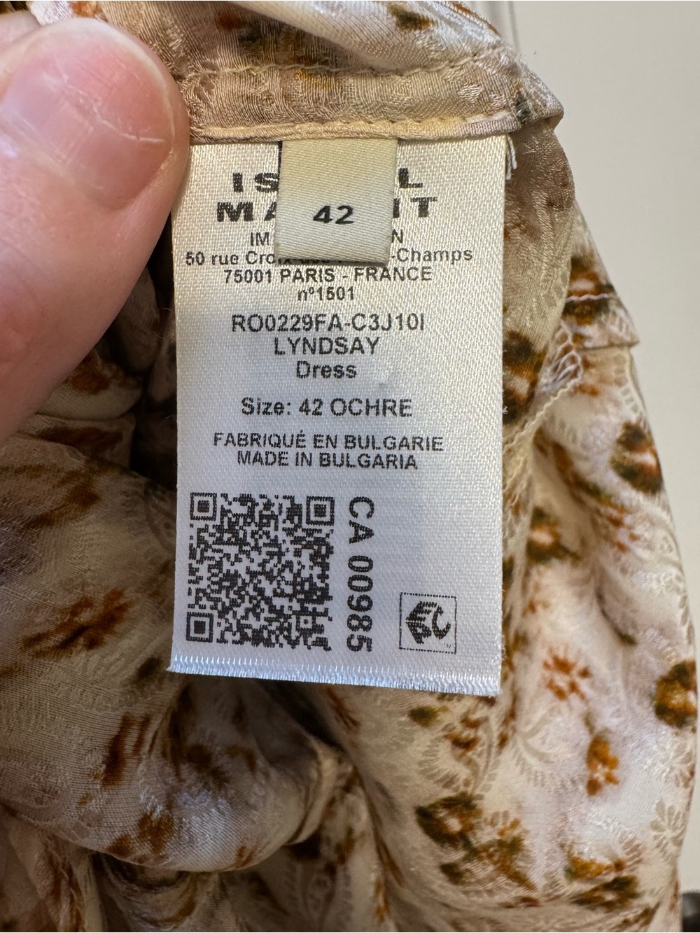Isabel Marant Lyndsay Ochre Silk Floral Jacquard Midi Dress FR 42 US 10 - Picture 4 of 7